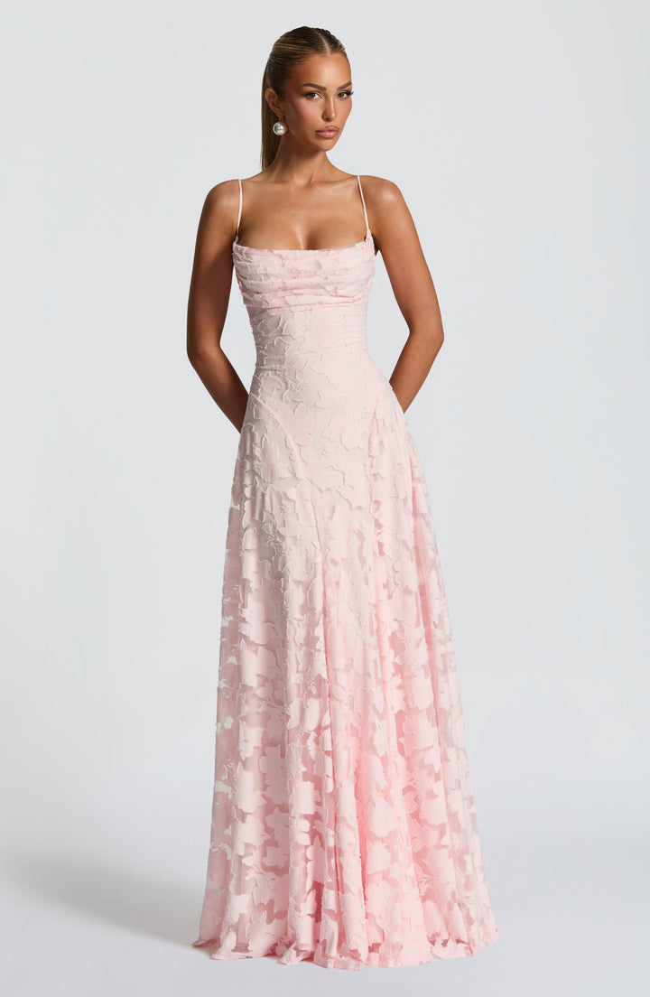 Alona - Elegante Abito Lungo Con Corsetto In Pizzo