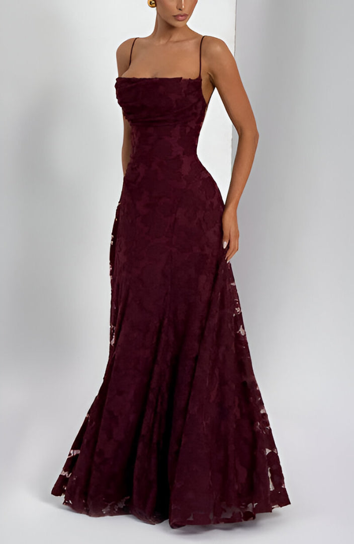 Alona - Elegante Abito Lungo Con Corsetto In Pizzo