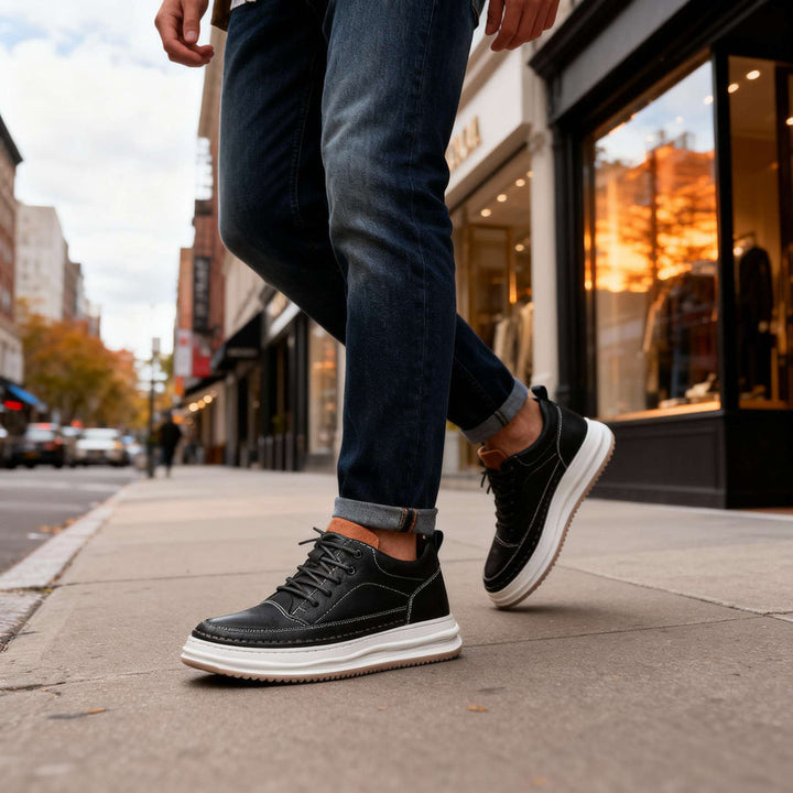 Harold - Scarpa da Ginnastica Stringata in Pelle