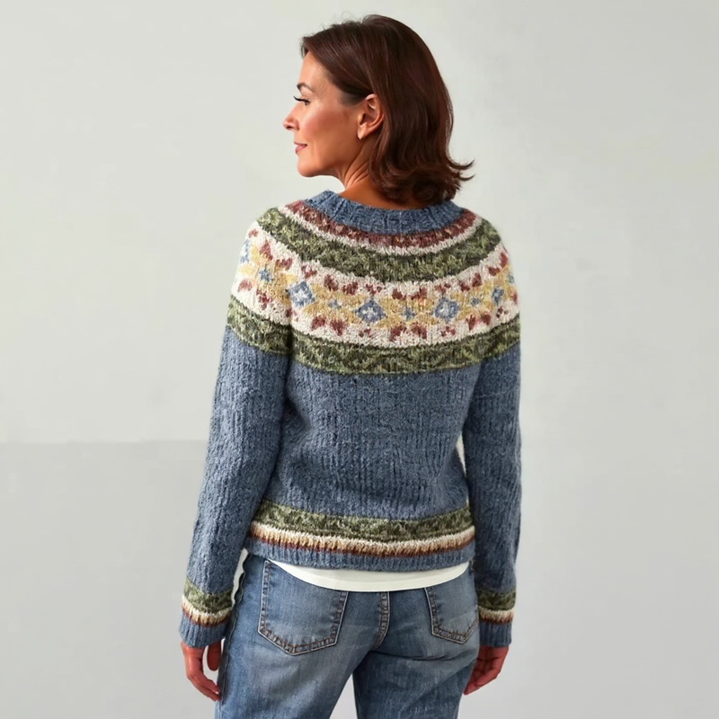 Cantore - Maglione Classico Islandese In Lana Lavorato a Maglia