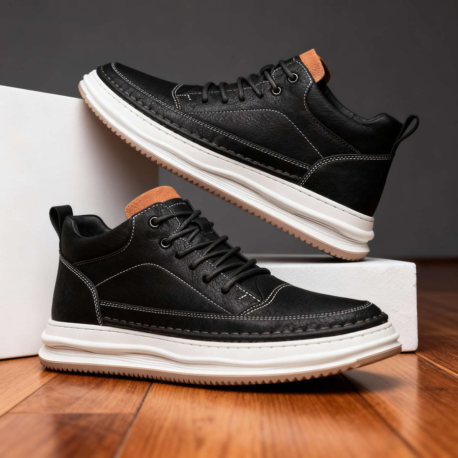 Harold - Scarpa da Ginnastica Stringata in Pelle