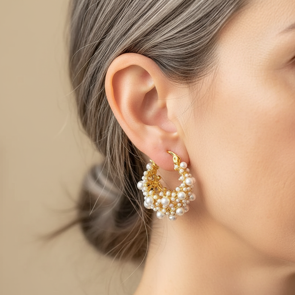 Niriah - Orecchini a Cerchio in Stile Vintage
