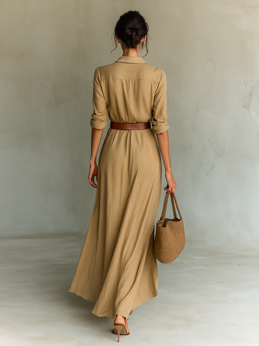 Moona - Abito Con Maniche Lunghe E Revers