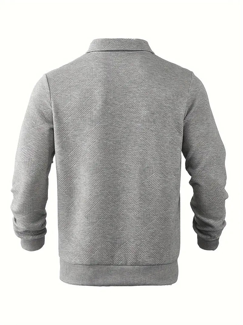 Baldrick - Felpa vintage con Zip e Disegno Geometrico