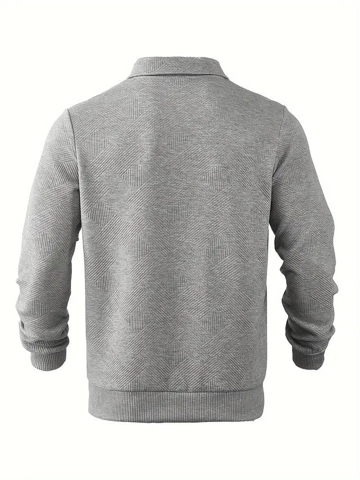 Baldrick - Felpa vintage con Zip e Disegno Geometrico