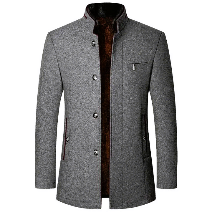 Maldini – Elegante Cappotto In Lana Con Bottoni Sul Davanti