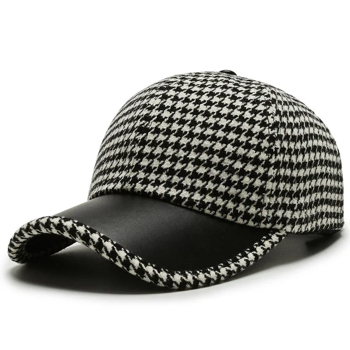 Vanja - Cappellino in pelle Pied de Poule