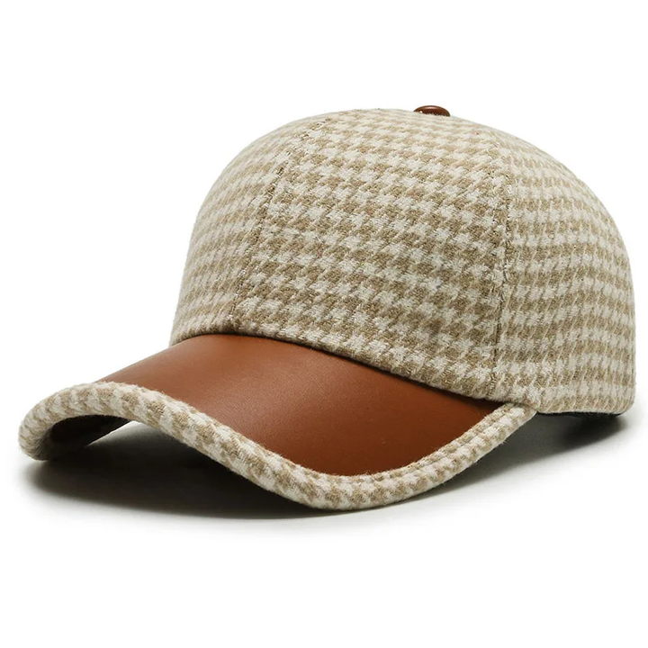 Vanja - Cappellino in pelle Pied de Poule