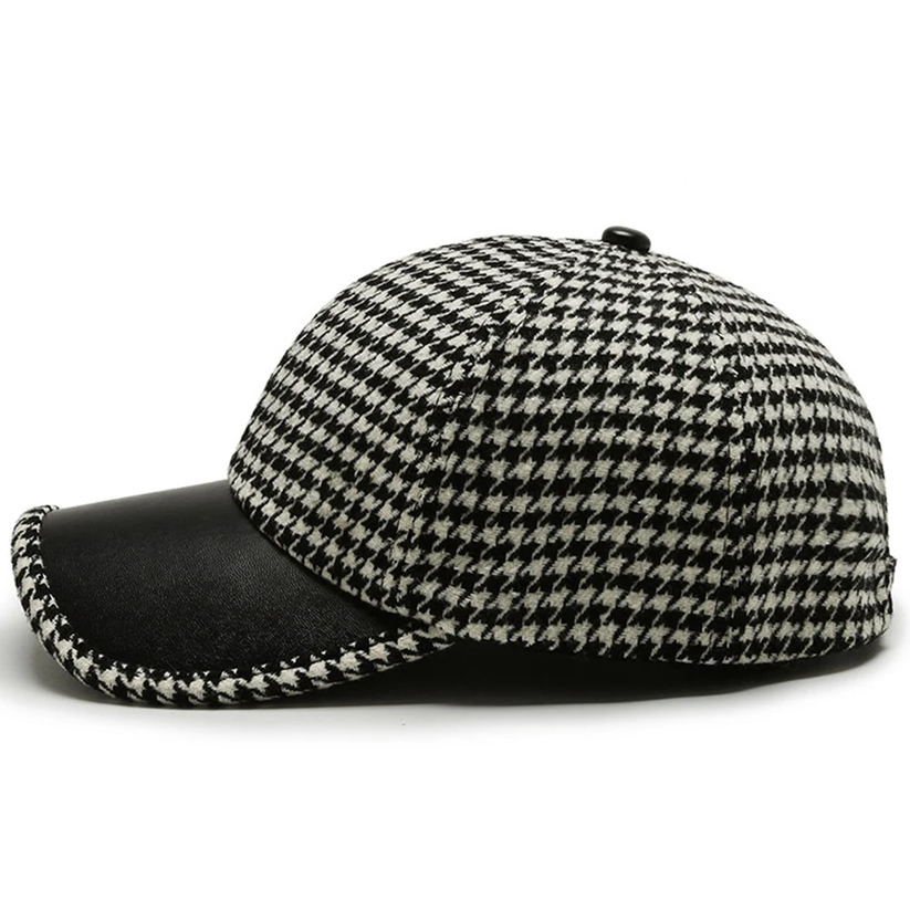 Vanja - Cappellino in pelle Pied de Poule