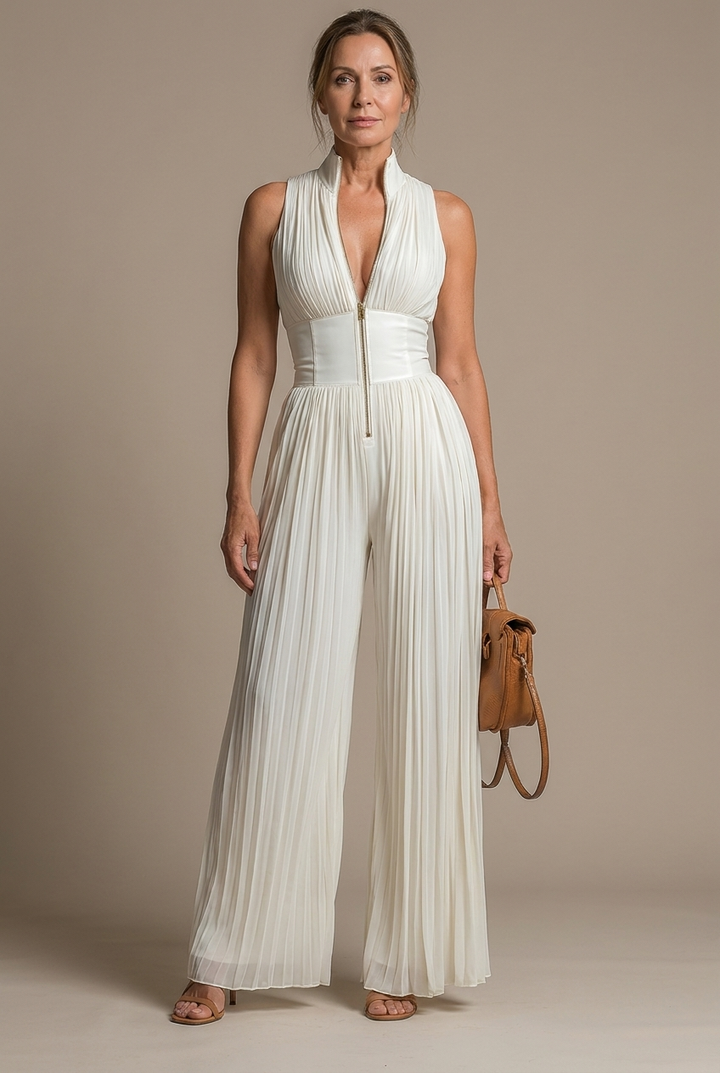 Perrine - Tuta in Chiffon Plissettato