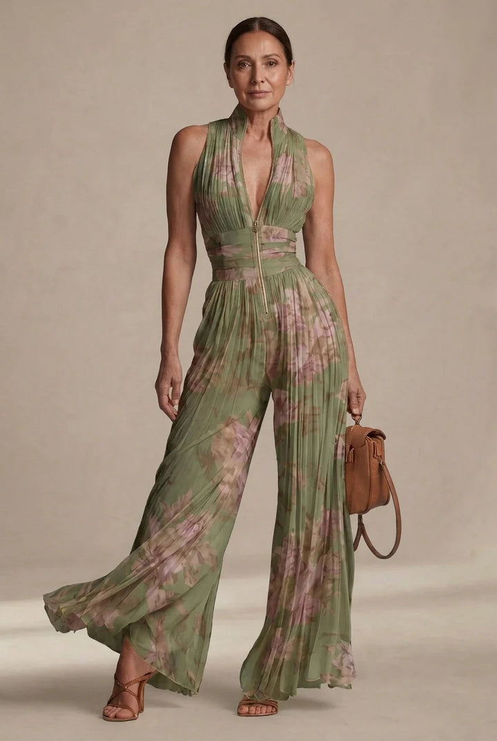 Perrine - Tuta in Chiffon Plissettato