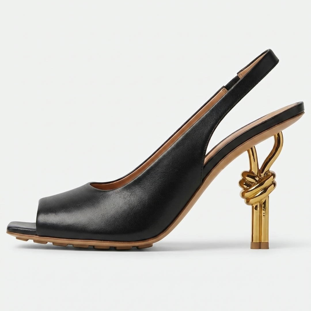 Zamren - Scarpa Con Tacco e Cinturino Posteriore