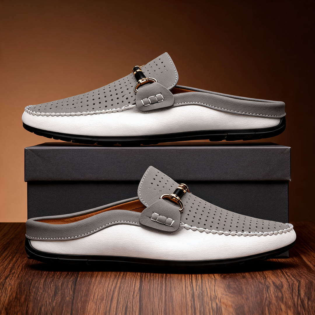 Mounir - Mules Casual Con Schiena Scoperta E Dettagli in Metallo