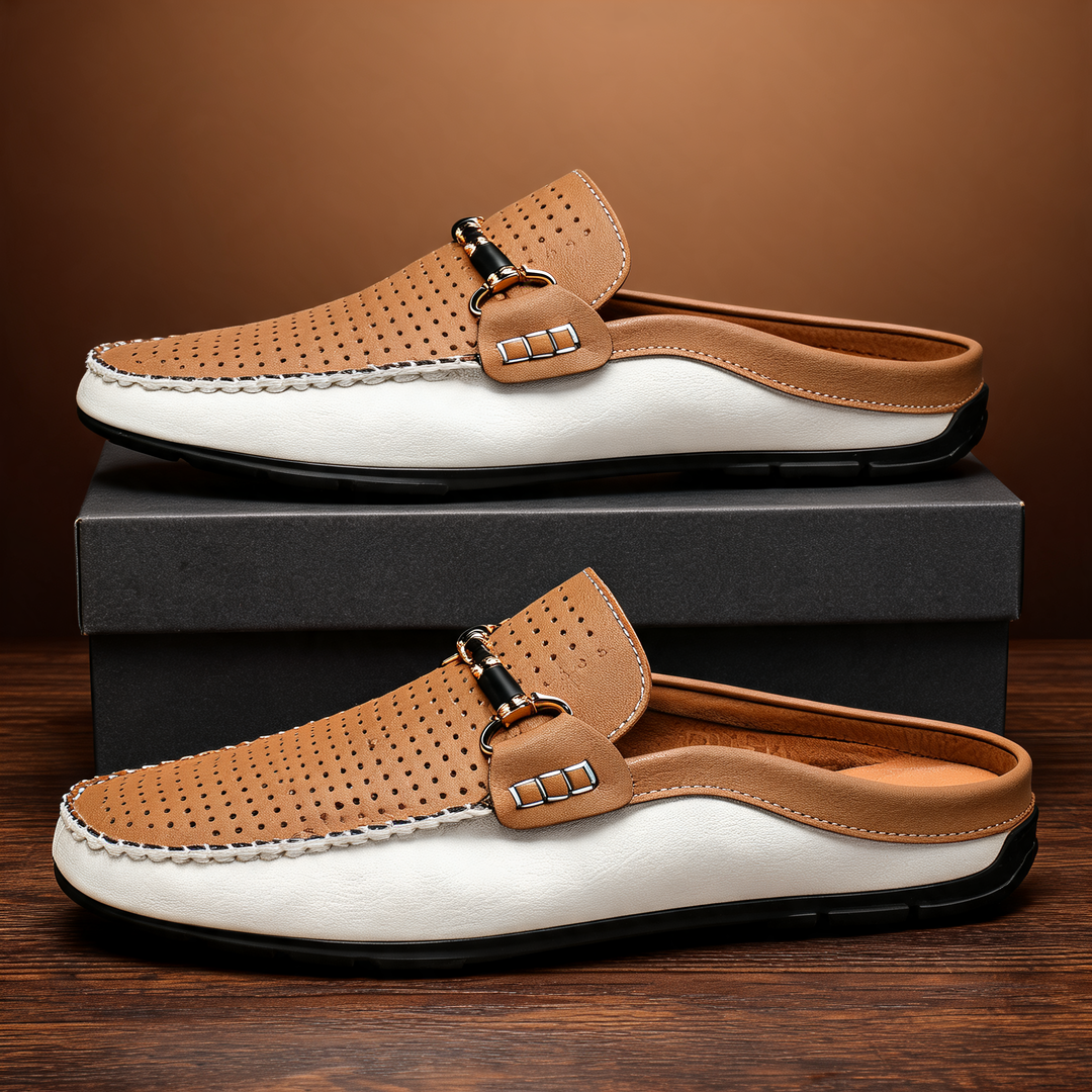 Mounir - Mules Casual Con Schiena Scoperta E Dettagli in Metallo