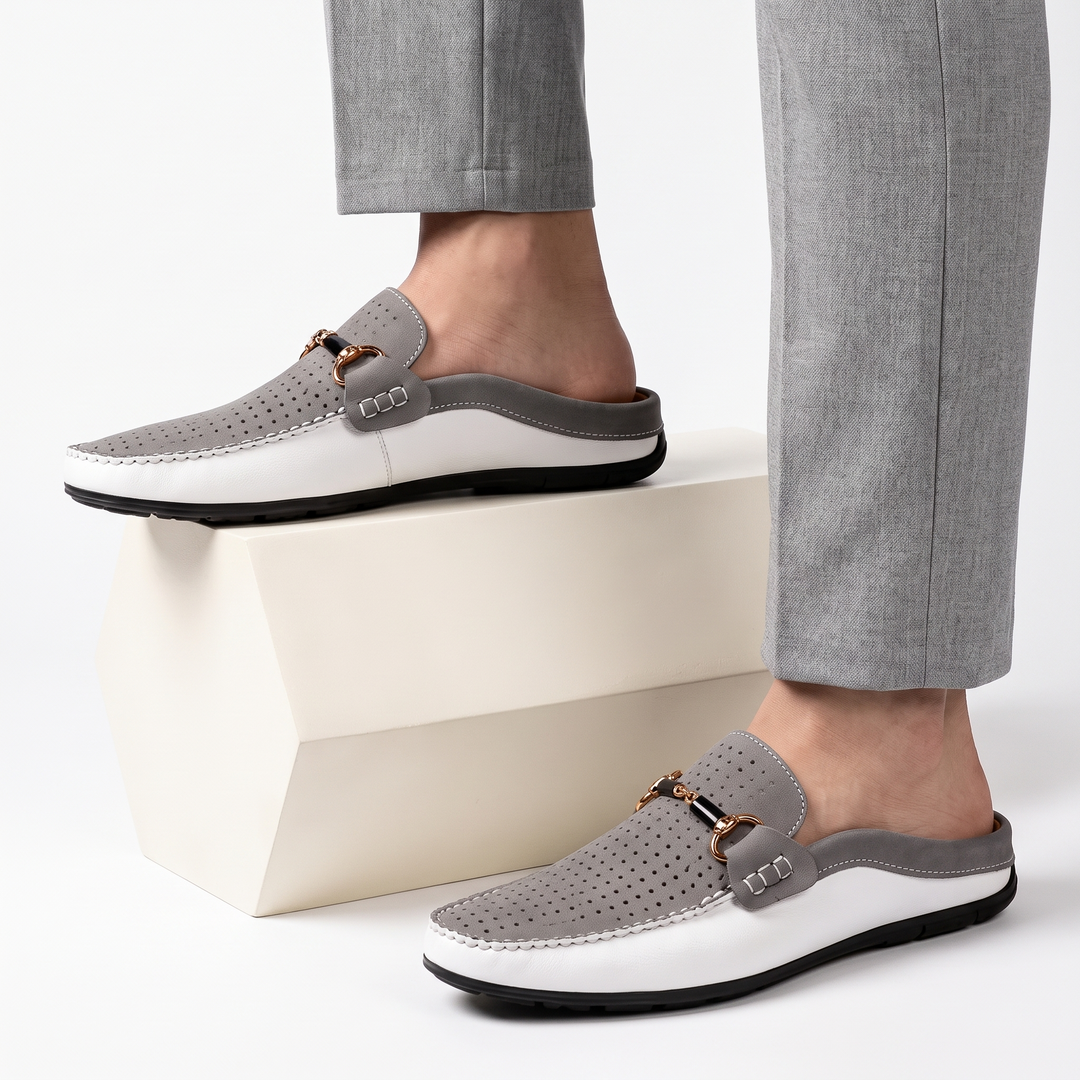 Mounir - Mules Casual Con Schiena Scoperta E Dettagli in Metallo