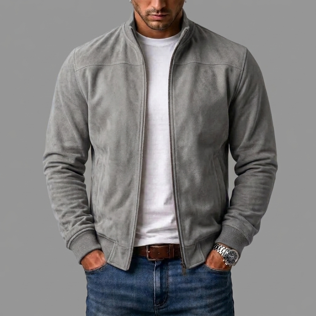 Kerral - Elegante Giacca in Pelle Scamosciata