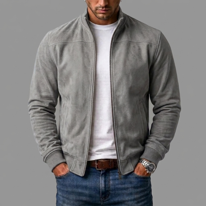 Kerral - Elegante Giacca in Pelle Scamosciata