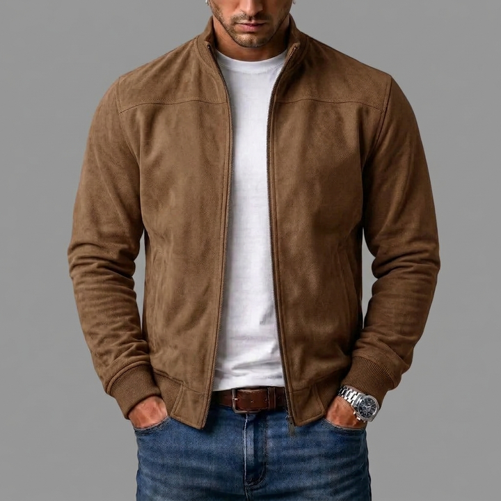 Kerral - Elegante Giacca in Pelle Scamosciata