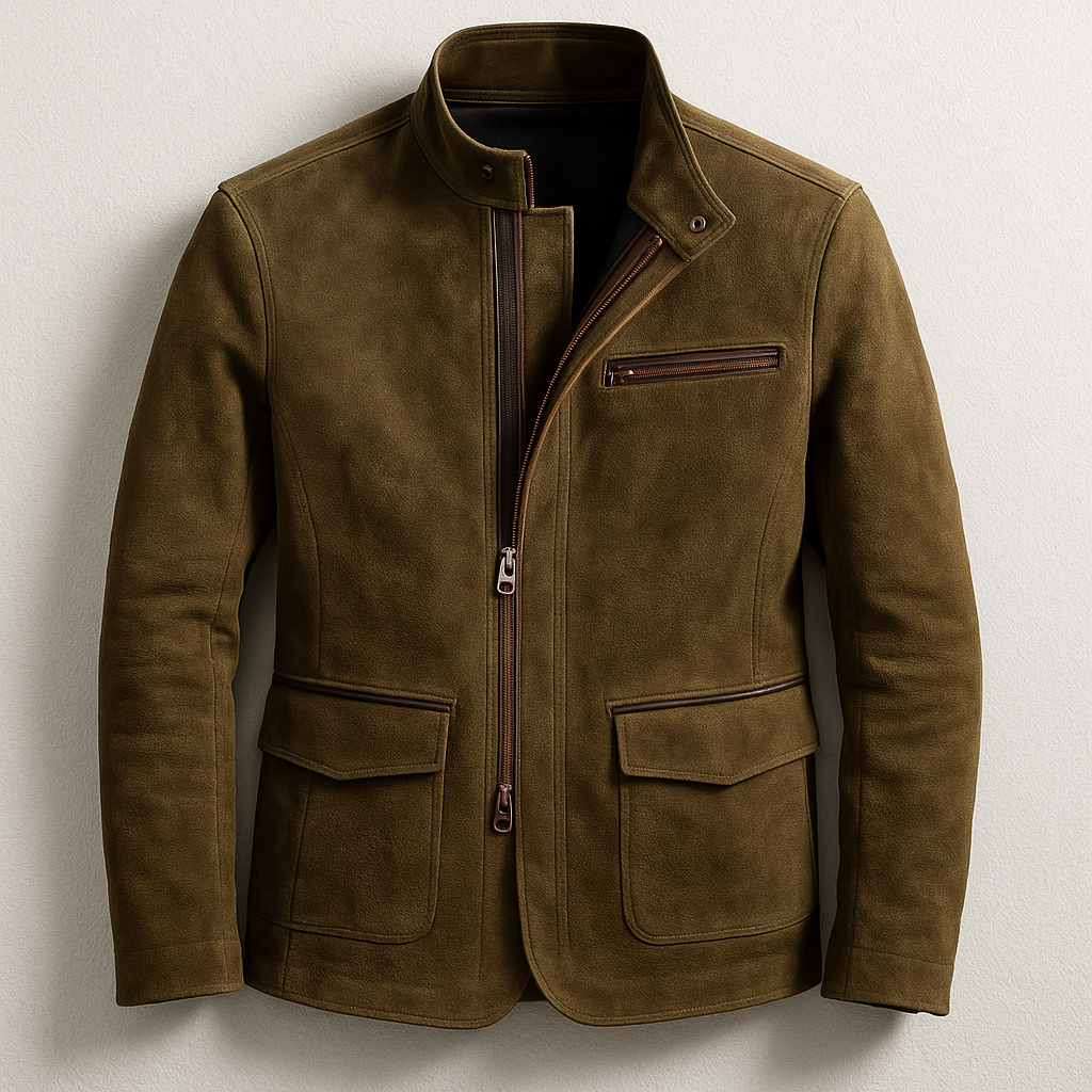 Plamen - Giacca In Pelle Scamosciata Con Tasche