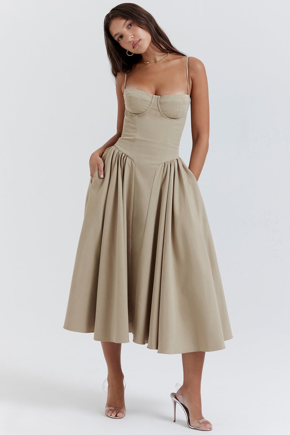 Maissa - Abito Midi Elegante Senza Maniche