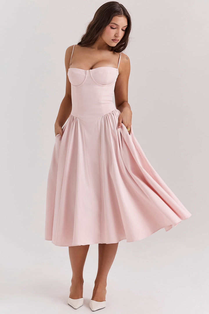 Maissa - Abito Midi Elegante Senza Maniche