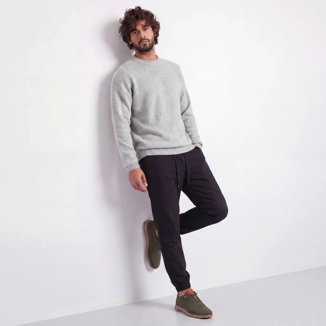 Muhittin - Sneakers con Tomaia in Maglia e Chiusura con Lacci