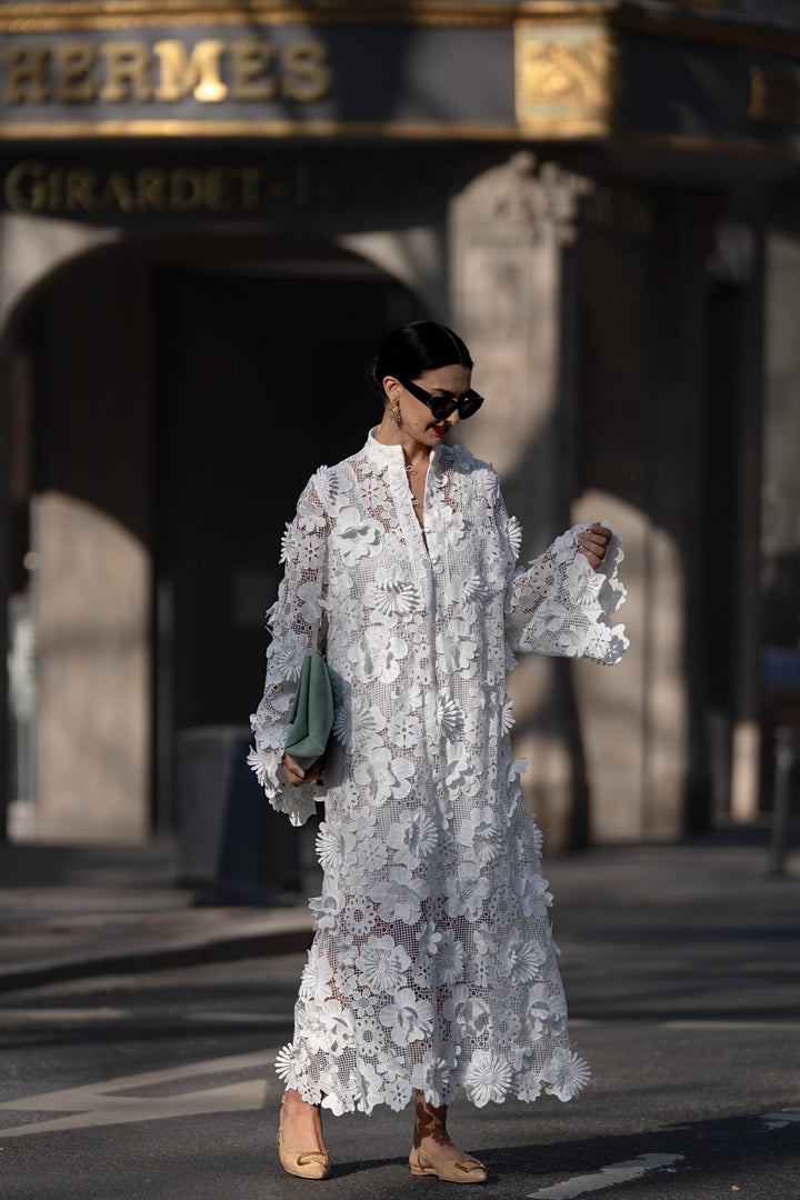 Elizabeth - Elegante Abito In Pizzo Con Maniche Lunghe