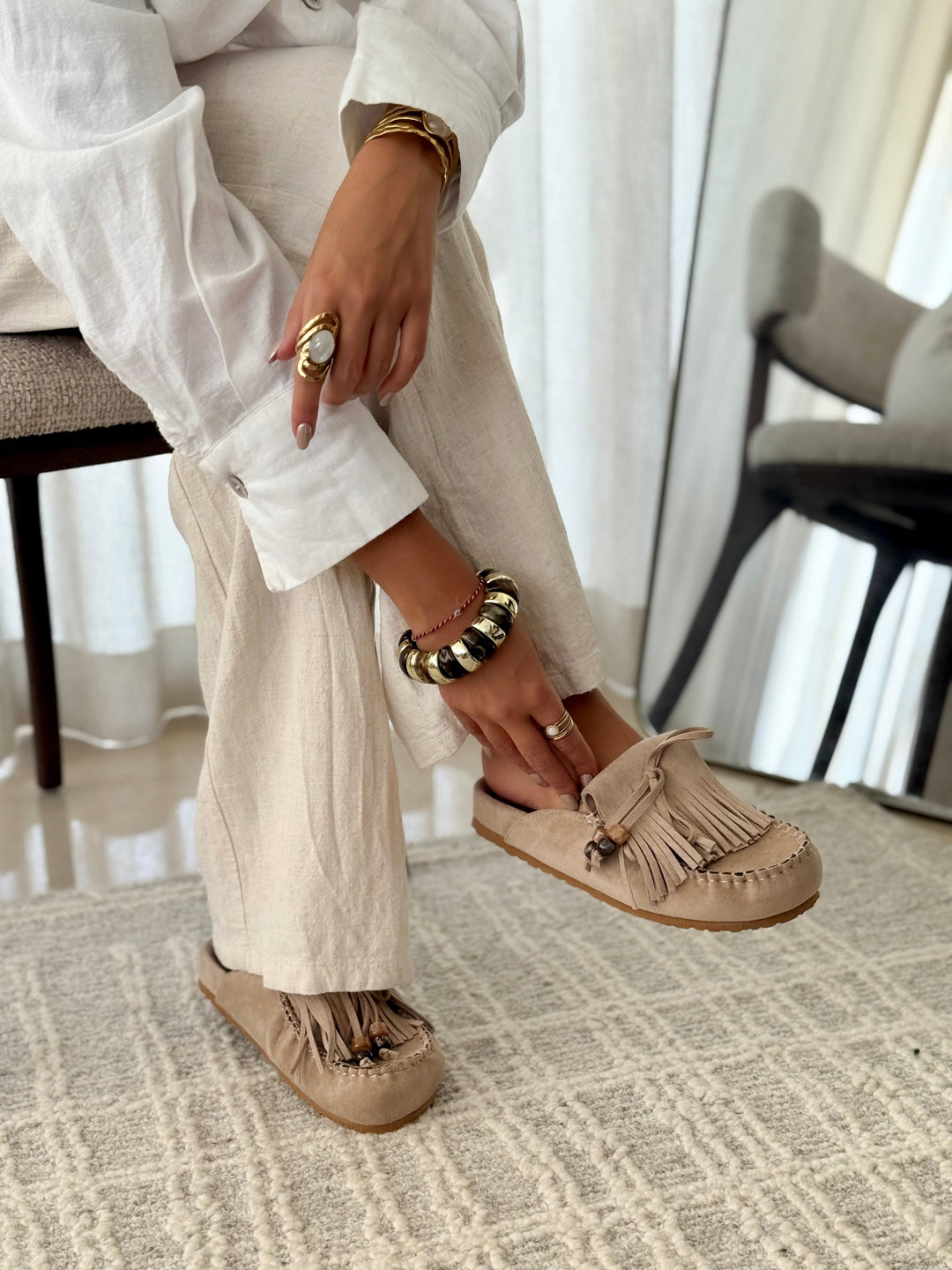 Rouss - Mules Con Frange Dove