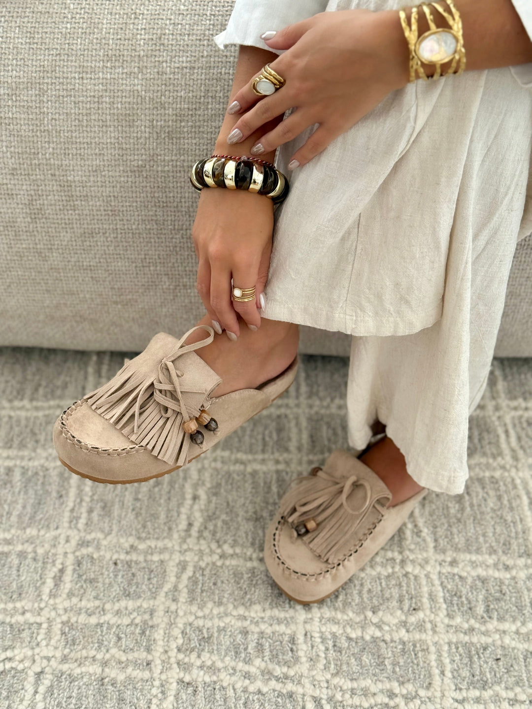 Rouss - Mules Con Frange Dove