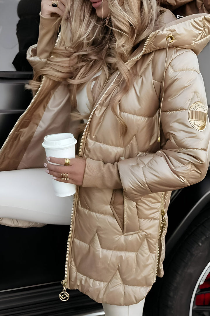 Mageina - Elegante Cappotto Invernale Con Cappuccio e Imbottitura