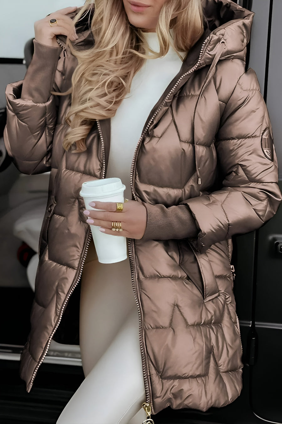 Mageina - Elegante Cappotto Invernale Con Cappuccio e Imbottitura