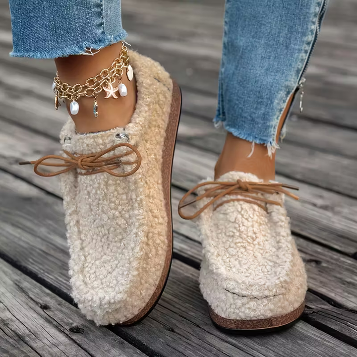 Odeya - Scarpe Stringate Morbide In Sherpa