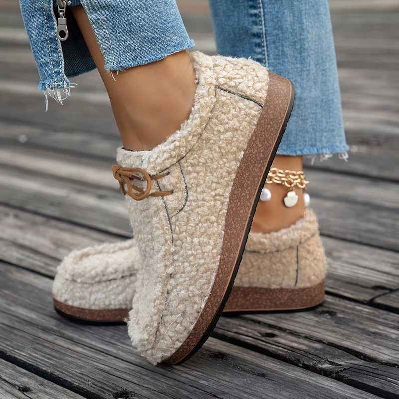 Odeya - Scarpe Stringate Morbide In Sherpa