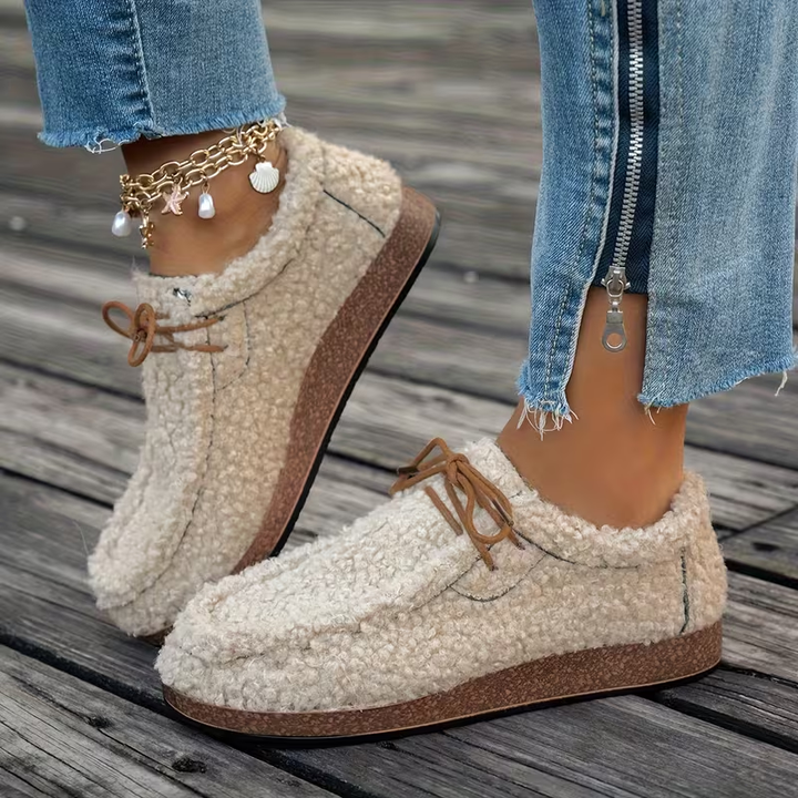 Odeya - Scarpe Stringate Morbide In Sherpa