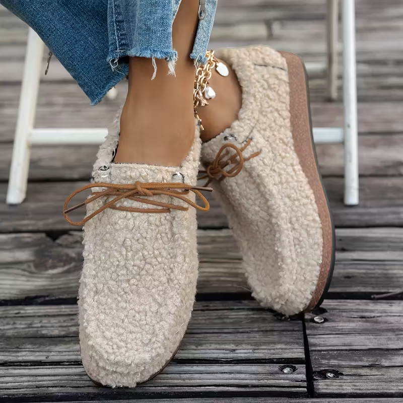 Odeya - Scarpe Stringate Morbide In Sherpa