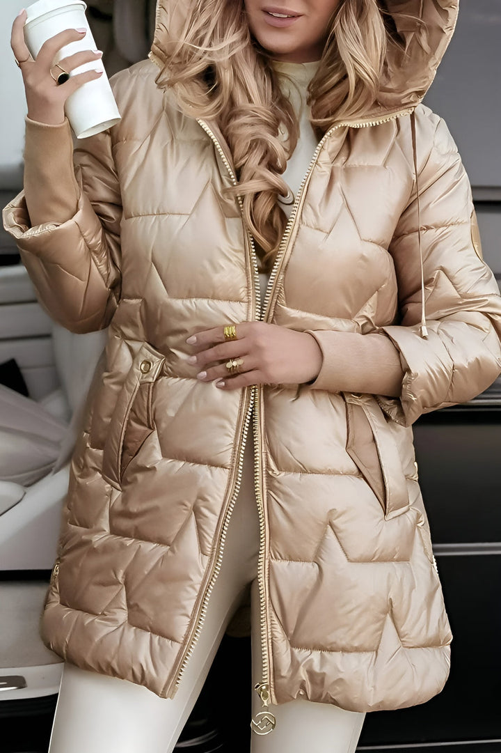 Mageina - Elegante Cappotto Invernale Con Cappuccio e Imbottitura