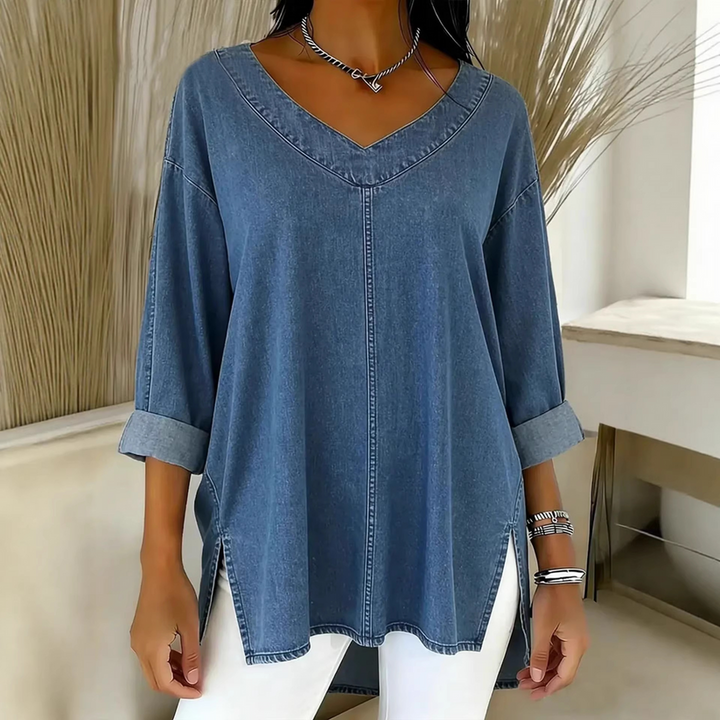 Ludivine - Camicia In Denim Senza Tempo Dalla Vestibilità Fluida