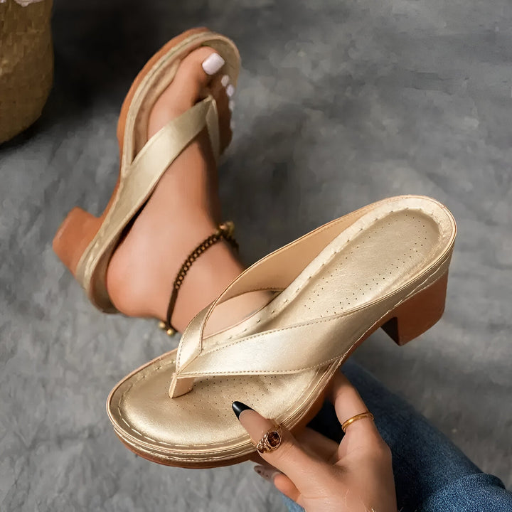 Gerta - Elegante Pantofola Con Tacco Alto