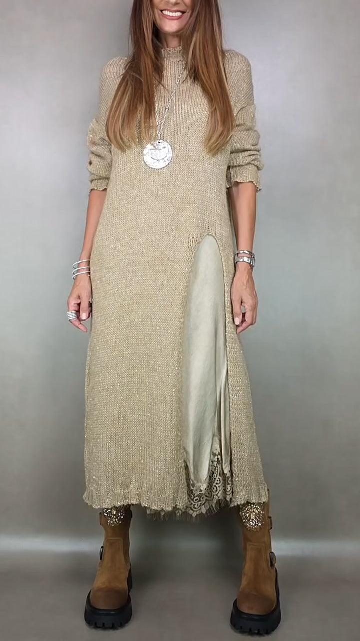 Jesika - Maglione Lungo Elegante Con Abito