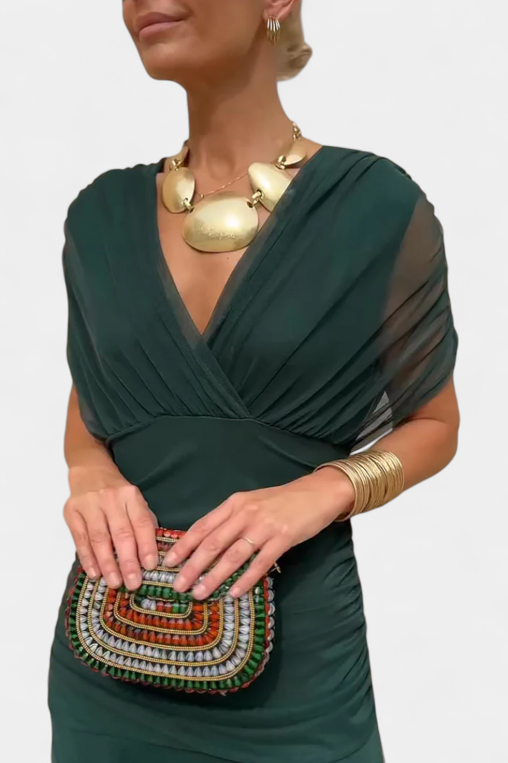 Rawan - Abito Lungo Con Spalle Scoperte In Chiffon