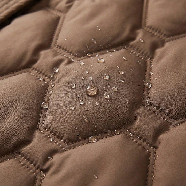Branimira - Cappotto Lungo In Piuma Con Cappuccio