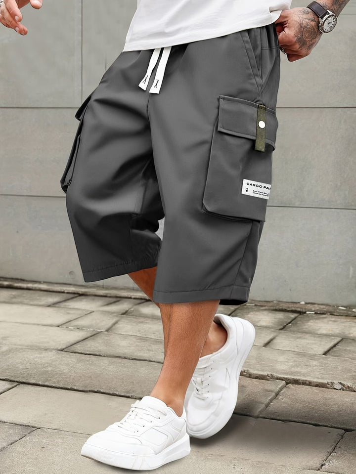Burkus -  Pantaloncini Cargo Informale Con Tasche Multiplu