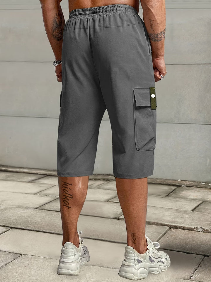Burkus -  Pantaloncini Cargo Informale Con Tasche Multiplu