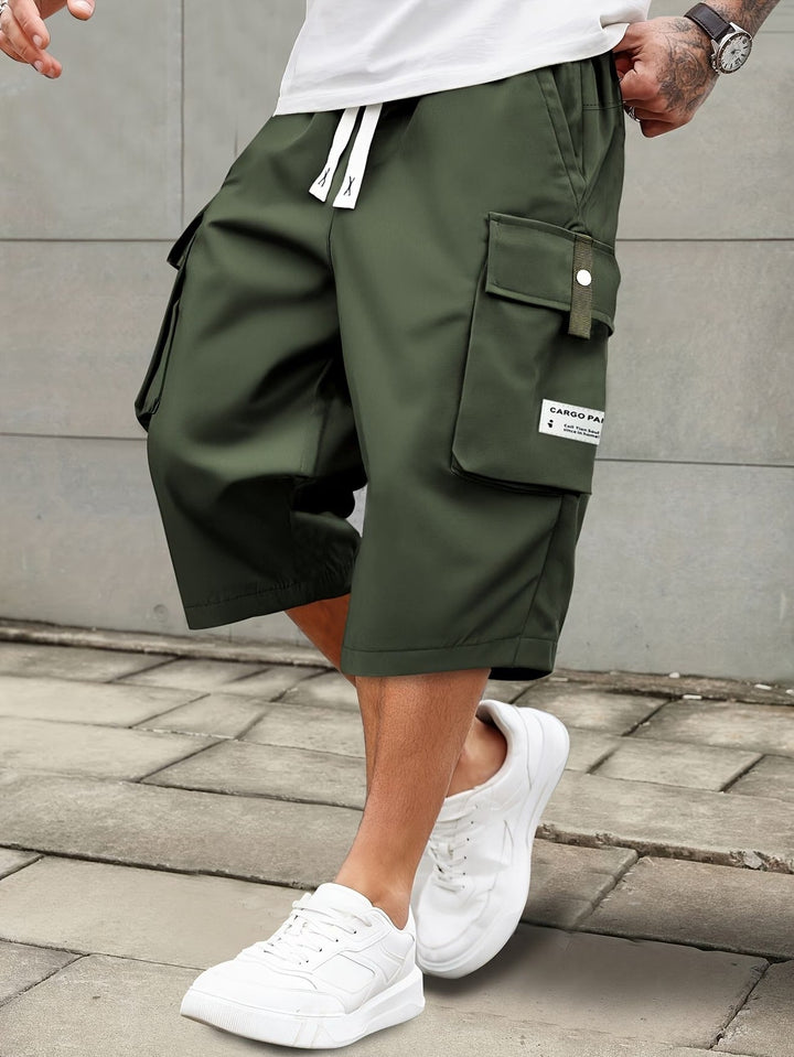 Burkus -  Pantaloncini Cargo Informale Con Tasche Multiplu
