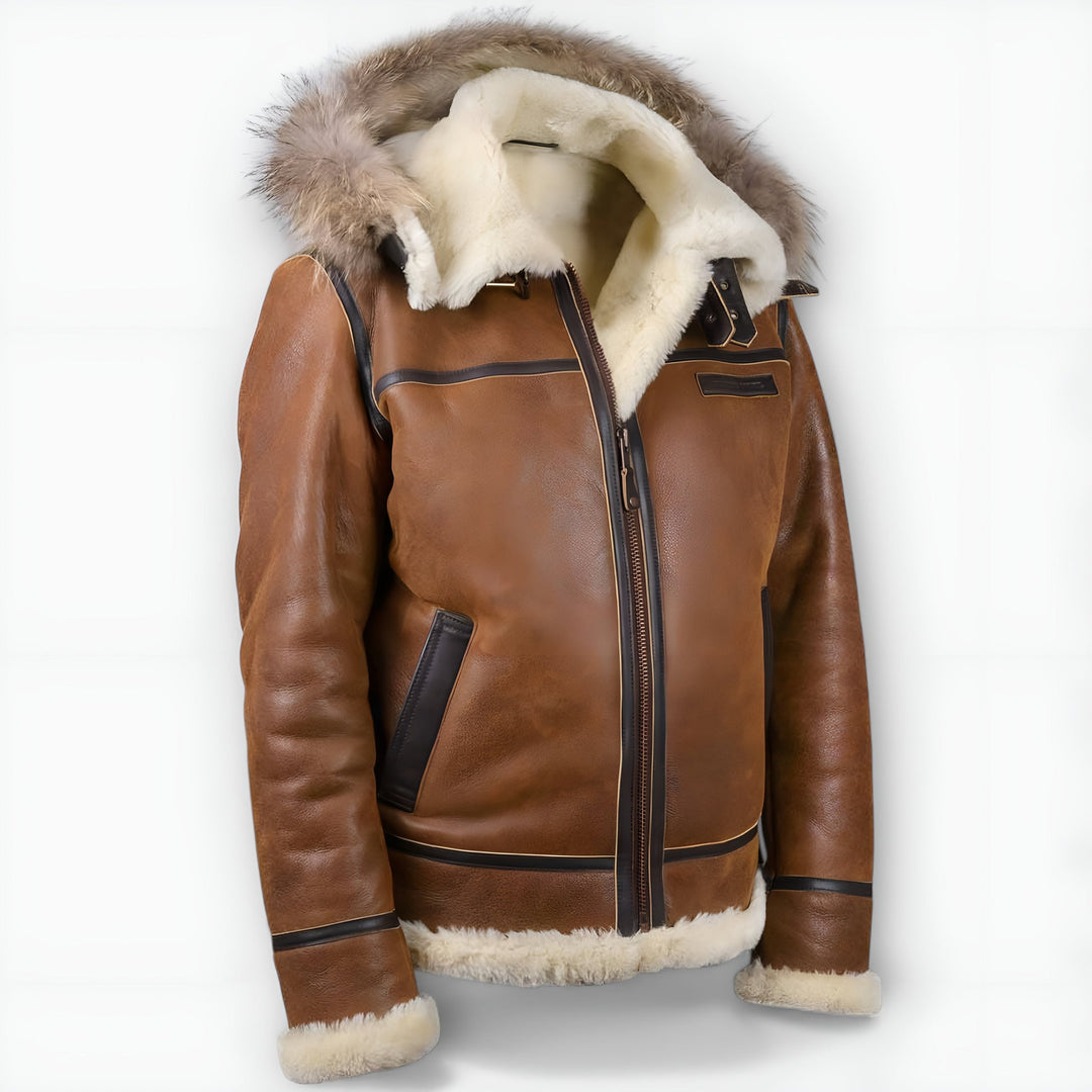Grantham - Giacca Bomber con Cappuccio in Pelliccia