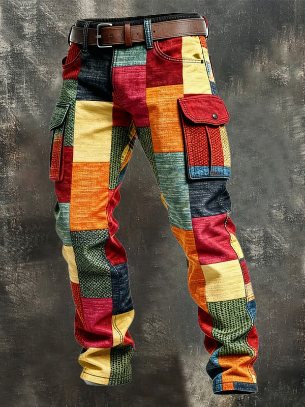 Gracin - Pantaloni Cargo Patchwork