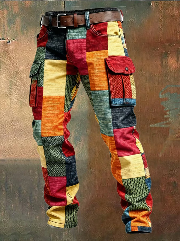 Gracin - Pantaloni Cargo Patchwork