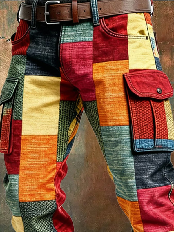 Gracin - Pantaloni Cargo Patchwork