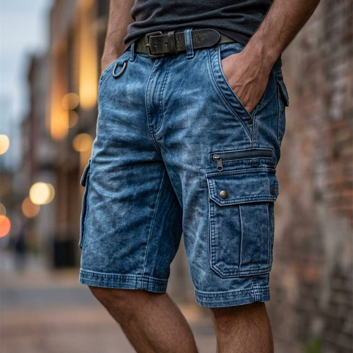 Pezeshkian - Pantaloncini Cargo in Denim Alla Moda