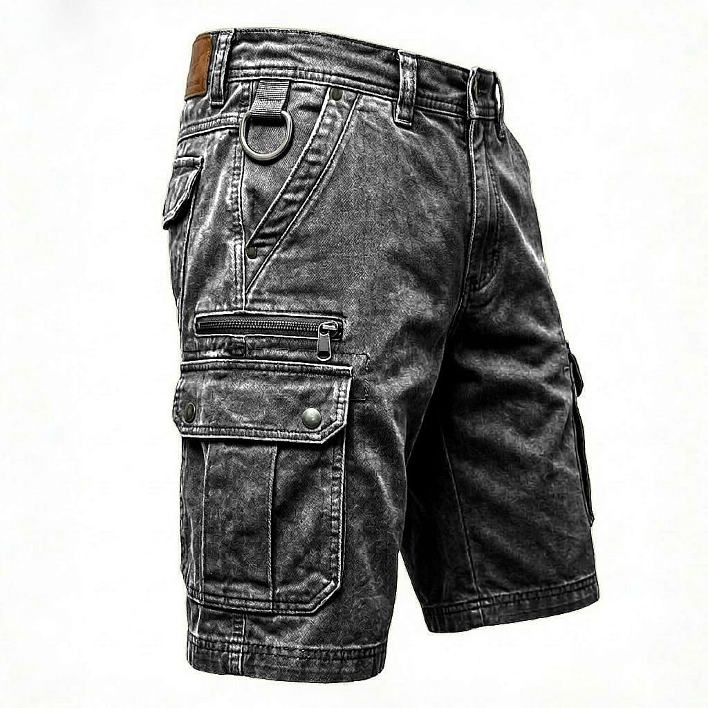 Pezeshkian - Pantaloncini Cargo in Denim Alla Moda